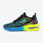 Couples Air Cushion Sneakers Hot Fashion Mesh Athletic Running Shoes Men Breathable Marathon Sneakers Outdoor Male Sports Shoes Vivid Lilies