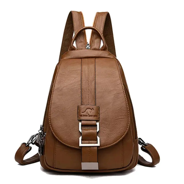 Chic Leather Backpack Vivid Lilies