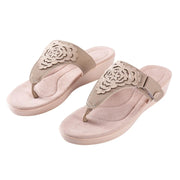 Flower embroidered sandals Vivid Lilies