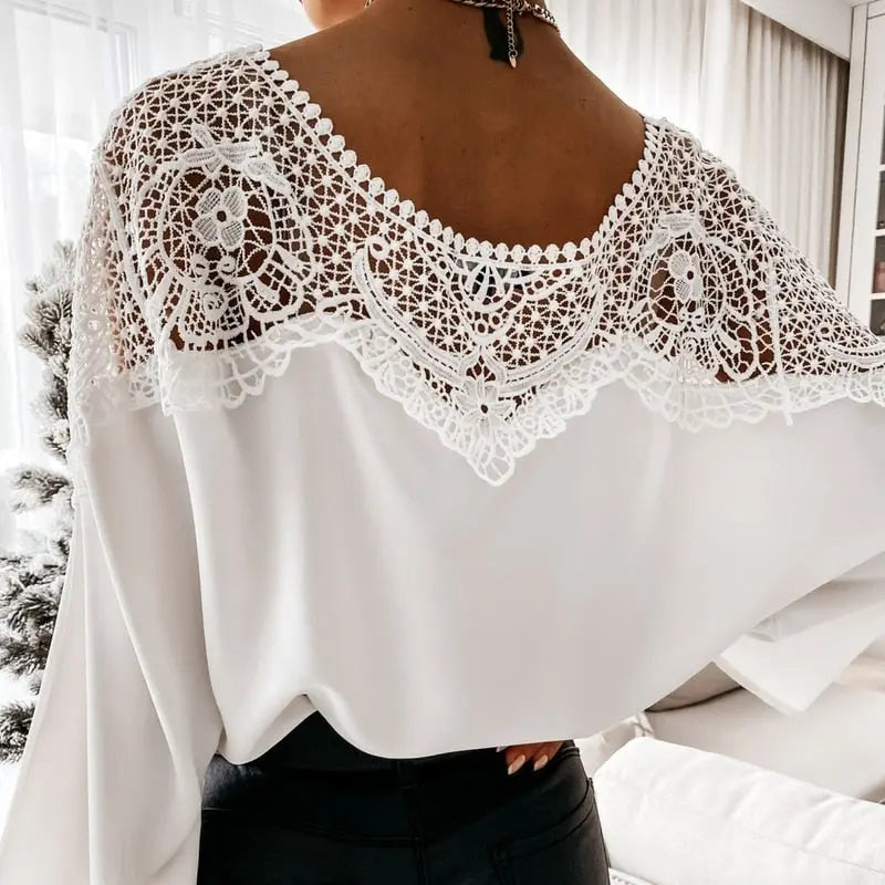 Vintage stitching white Shirt Vivid Lilies