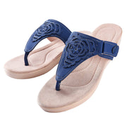 Flower embroidered sandals Vivid Lilies